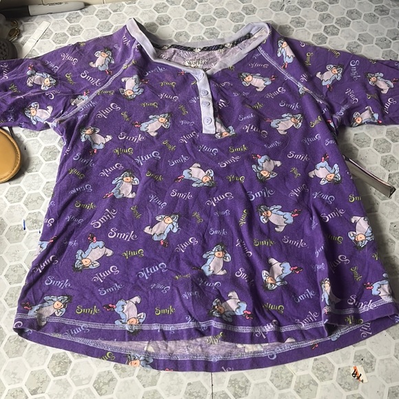 Disney Medium Purple 3/4 Sleeve Eeyore Graphic T - Picture 1 of 5